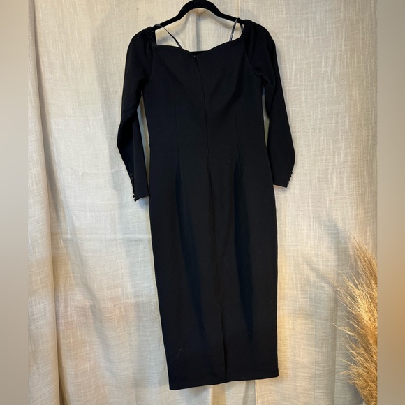 SELF-PORTRAIT Off Shoulder Heavy Midi Dress in Size US 8 - Picture 6 of 13